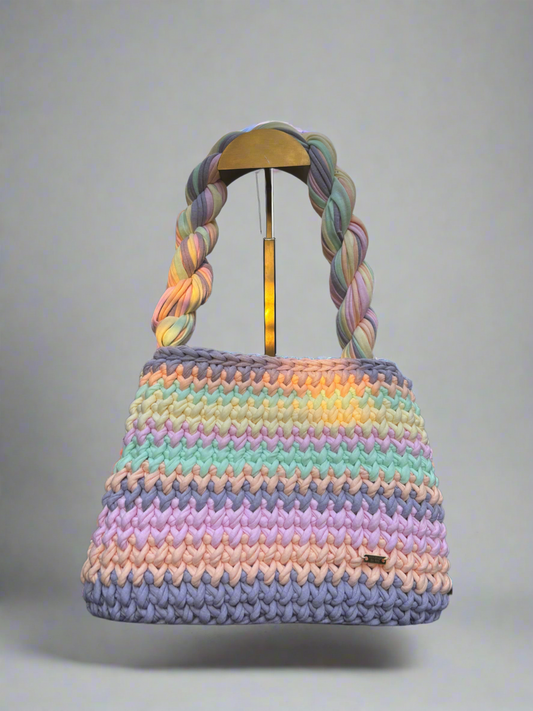 Allana rainbow pastel Bag premium yarn